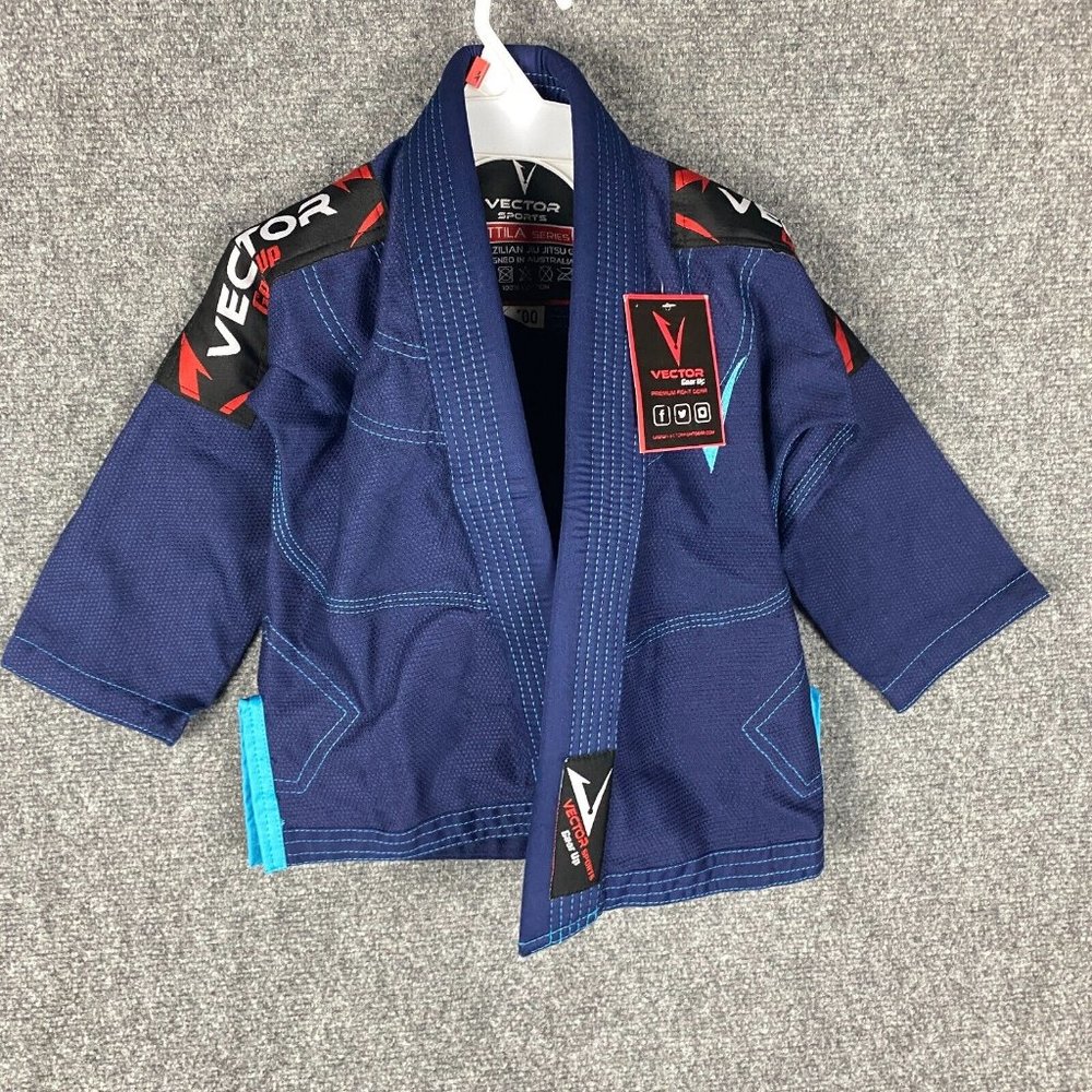 Vector Sports Gi Top K00 Boys NWT Blue 100% Cotton Kids